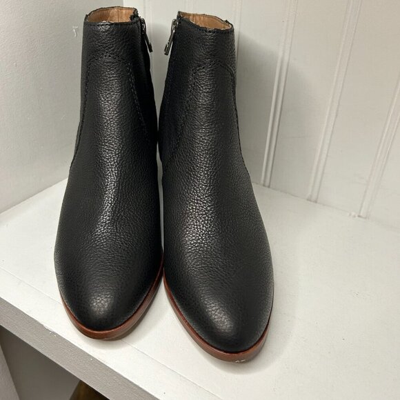 Madewell The Western Black Leather Bootie in size 8 - Picture 1 of 7